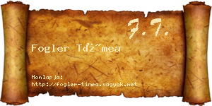 Fogler Tímea névjegykártya